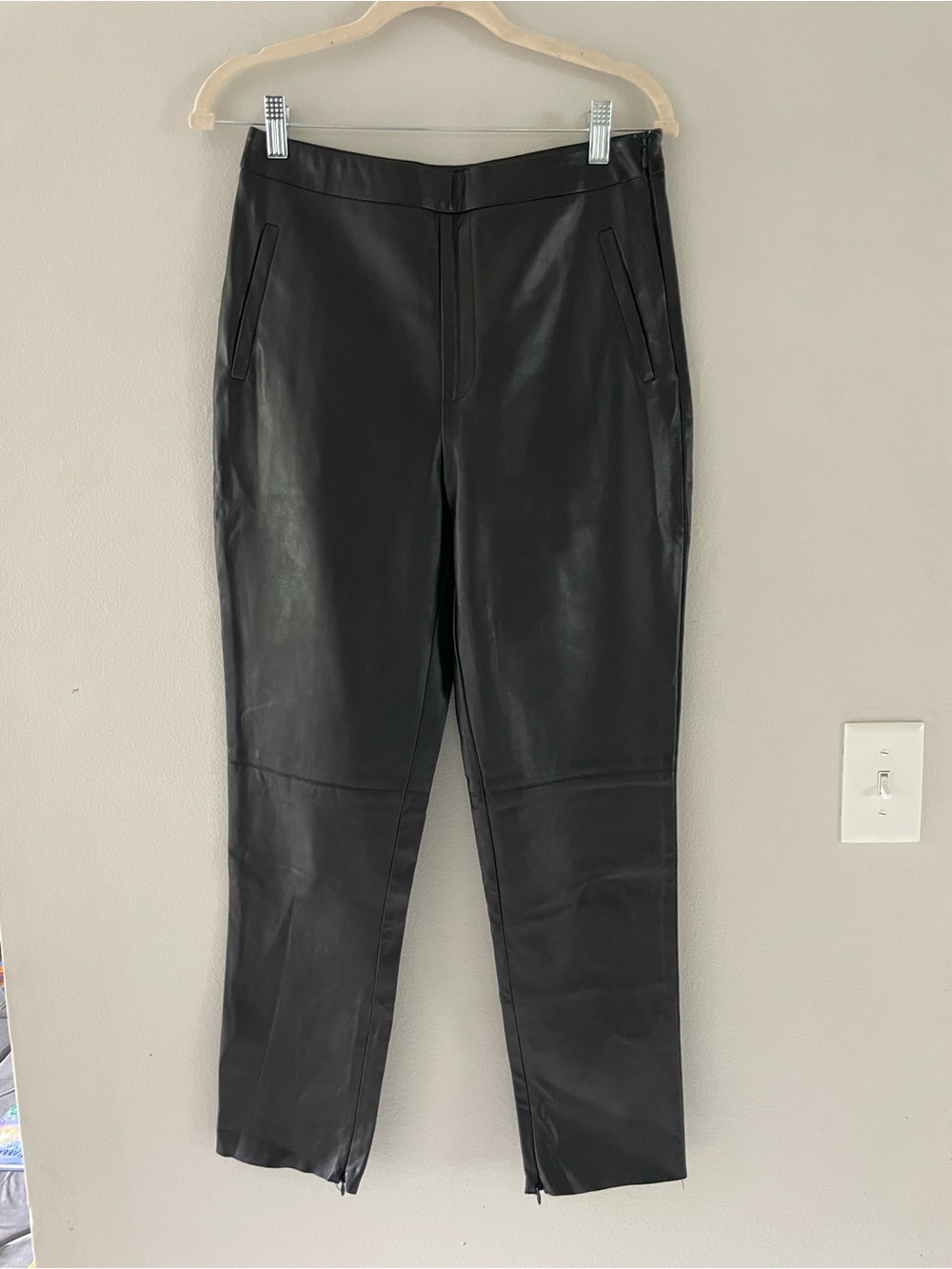 Lulu's Black Faux Leather Skinny Pants